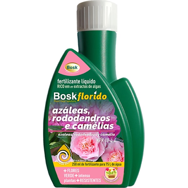 Adubo líquido BoskFlorido Azáleas, Rododendros, Camélias, etc. - 250 ml