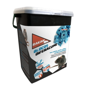 Rakan Difenacume Blocos c/ Furo 10 g - 1,5 kg
