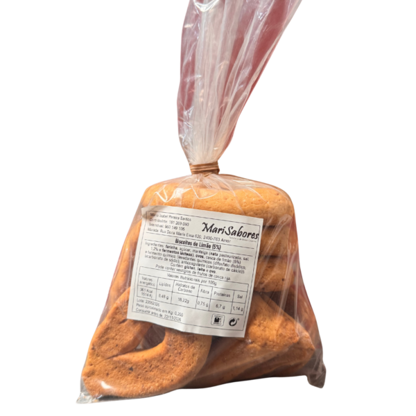 Biscoitos Artesanais de Limão - 200 g