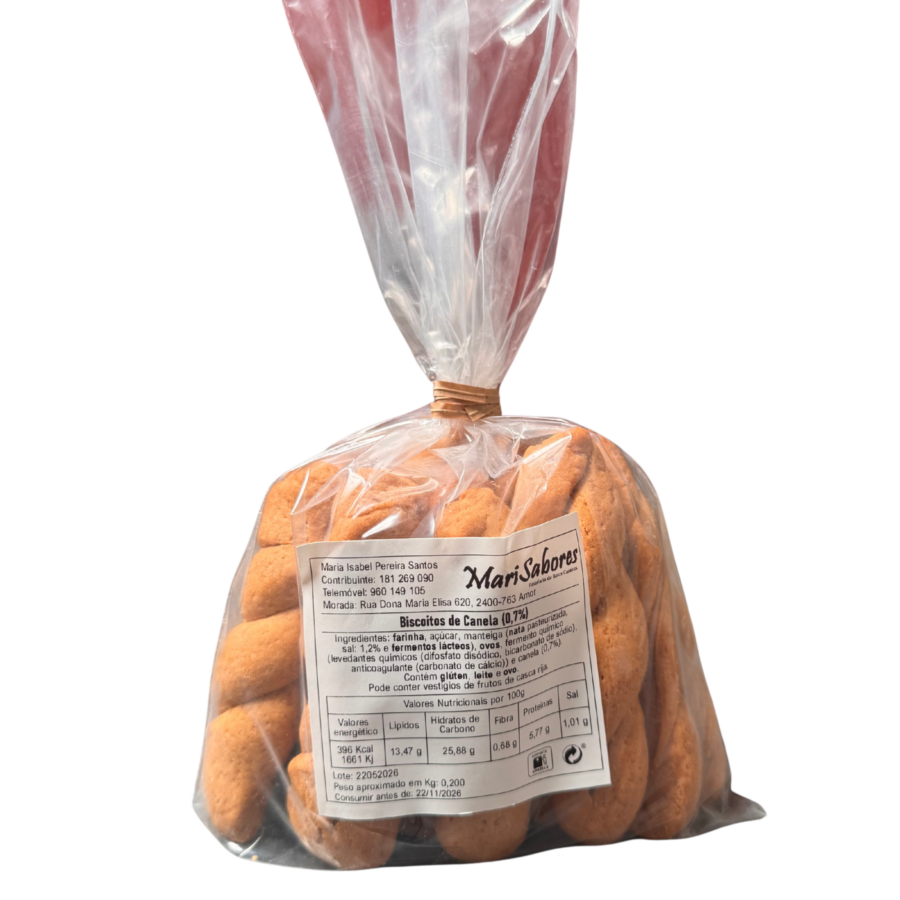 Biscoitos Artesanais de Canela - 200 g