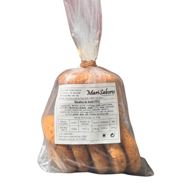 Biscoitos Artesanais de Avelã - 200 g