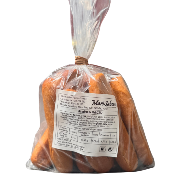 Biscoitos Artesanais de Mel - 200 g